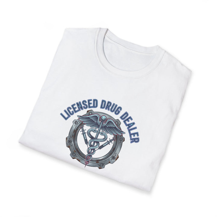 Nurse Life T-Shirt — "Licensed Drug Dealer" Caduceus Graphic Tee