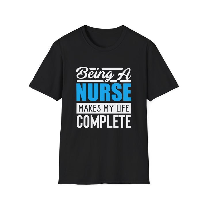 Nurse Graphic T-Shirt — Bold Blue 'NURSE' Work Tee for Healthcare Professionals