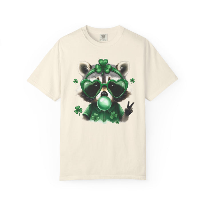 Nurse Raccoon T-Shirt — Cute Lucky Shamrock Bubble Gum Tee