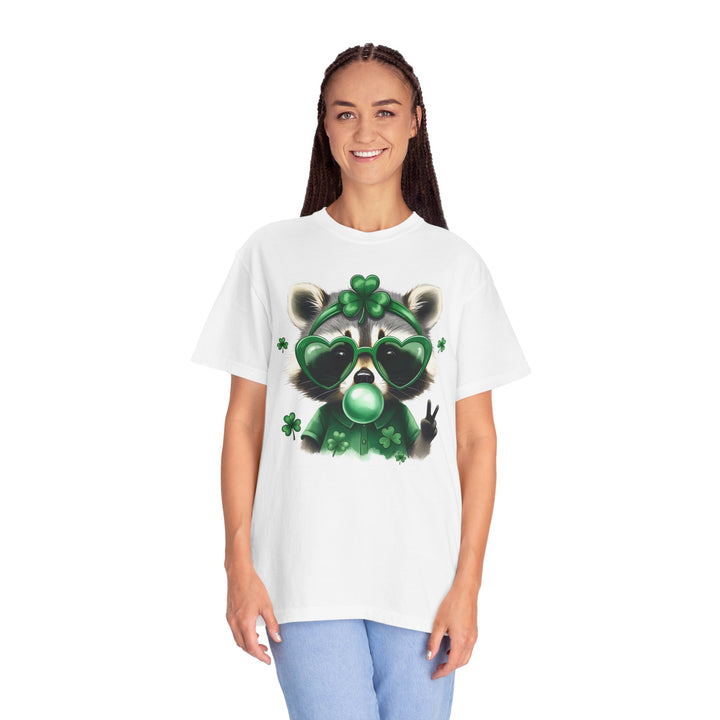 Nurse Raccoon T-Shirt — Cute Lucky Shamrock Bubble Gum Tee