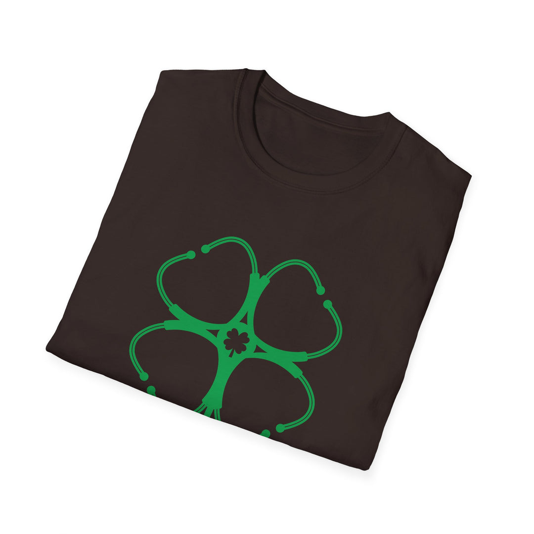 Stethoscope Clover T-Shirt — Nurse & Doctor Medical Shamrock Tee