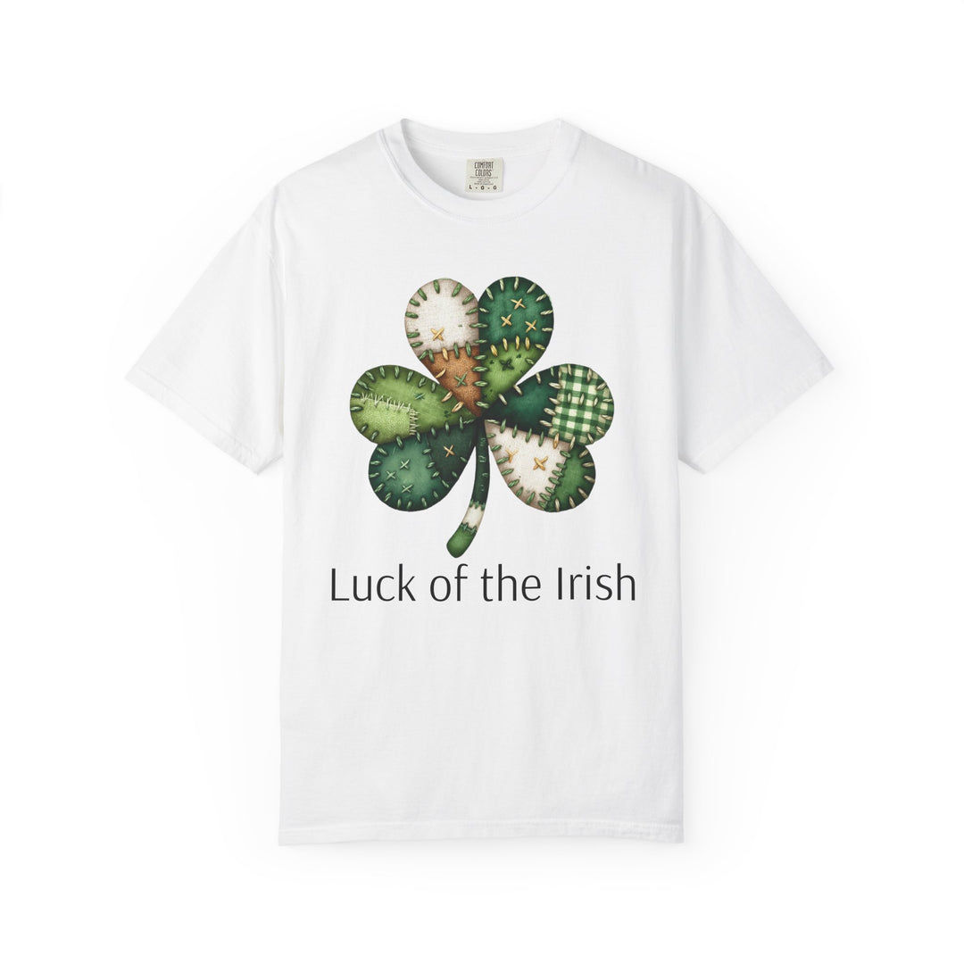 Nurse Shamrock T-Shirt — "Luck of the Irish" Patchwork Clover Tee
