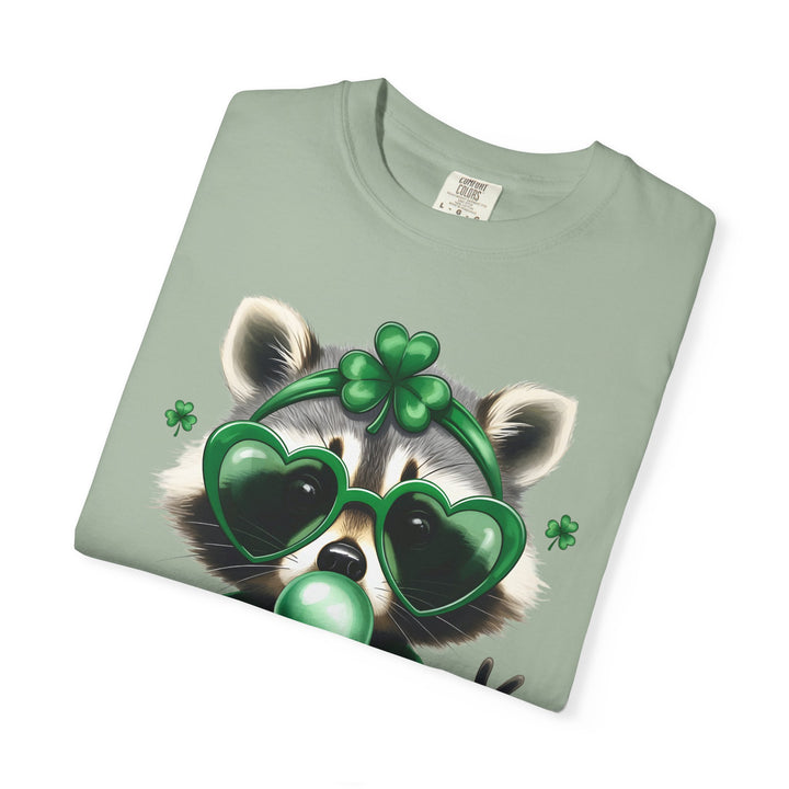 Nurse Raccoon T-Shirt — Cute Lucky Shamrock Bubble Gum Tee
