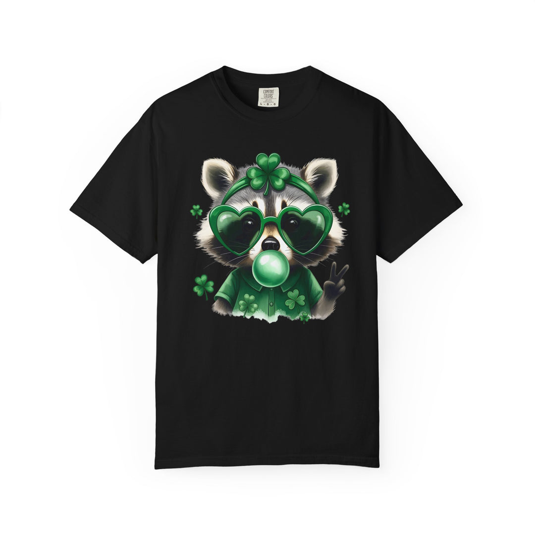 Nurse Raccoon T-Shirt — Cute Lucky Shamrock Bubble Gum Tee