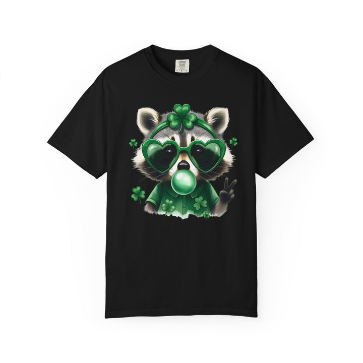 Nurse Raccoon T-Shirt — Cute Lucky Shamrock Bubble Gum Tee