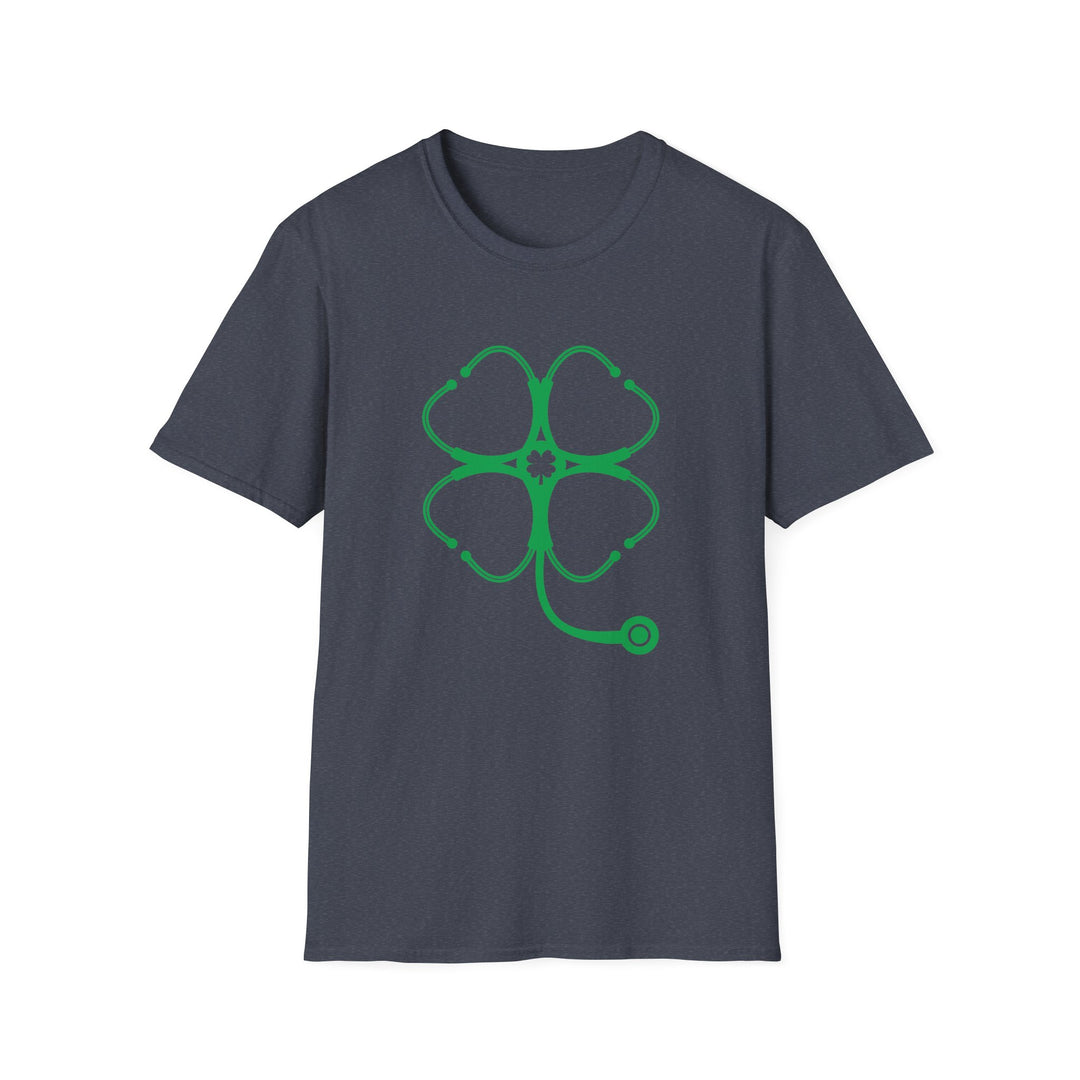 Stethoscope Clover T-Shirt — Nurse & Doctor Medical Shamrock Tee