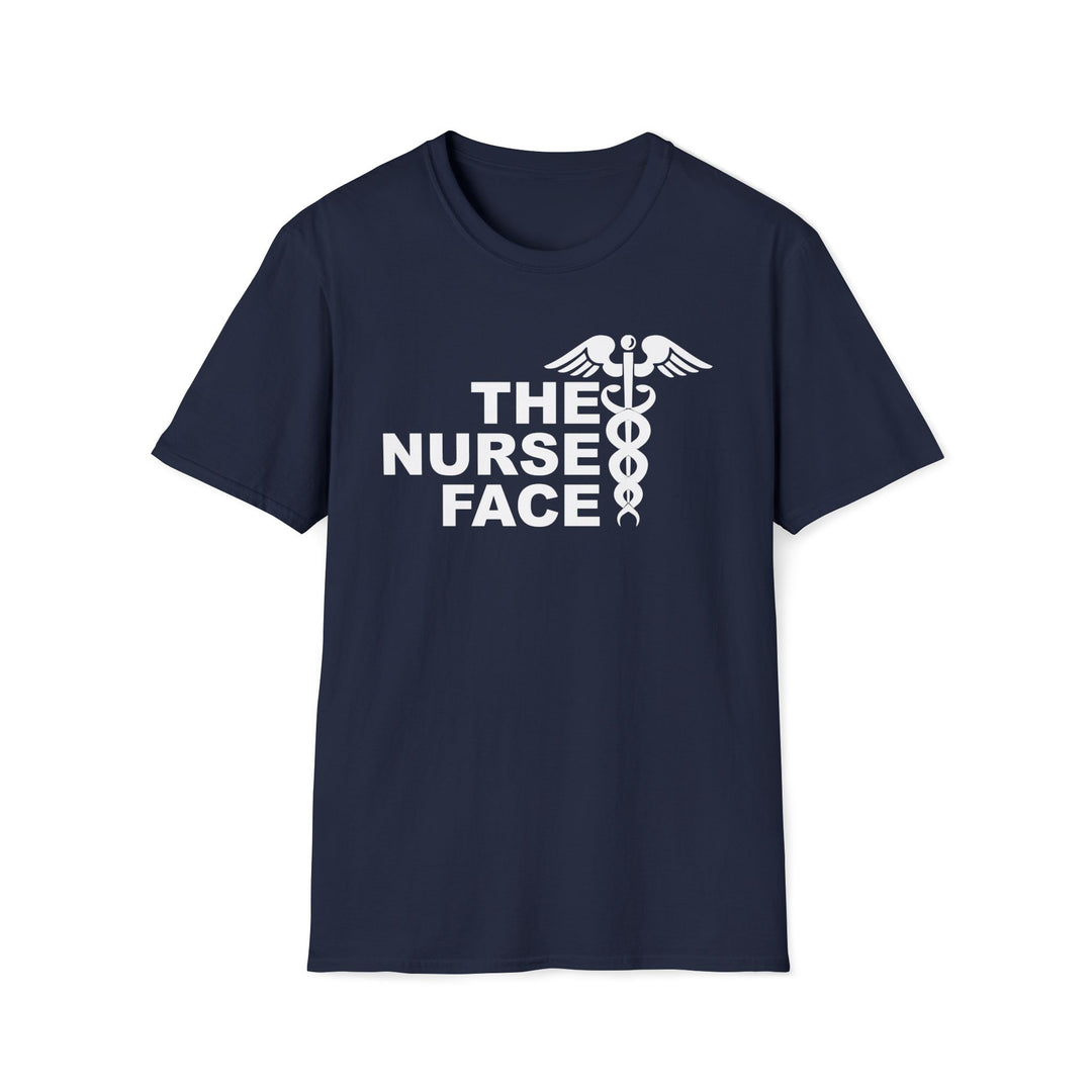 Nurse Face T-Shirt — Caduceus Medical Humor Tee for Nurses