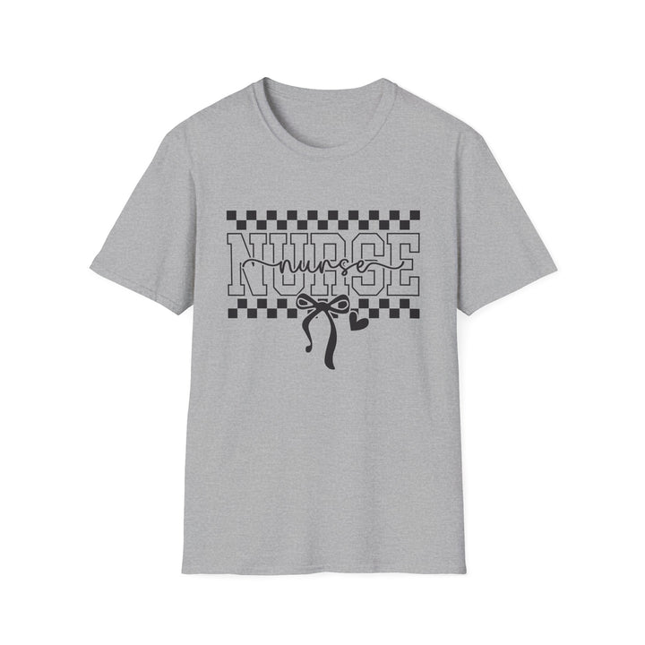 Nurse Ribbon Checkerboard T-Shirt — Nursing Gift Tee