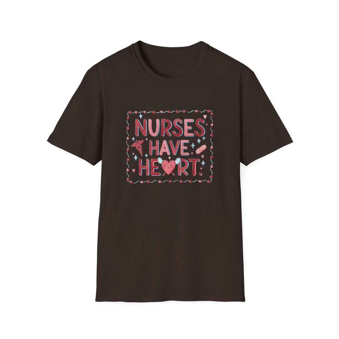 Nurse T-Shirt — "Nurses Have Heart" Heartbeat Nursing Tee