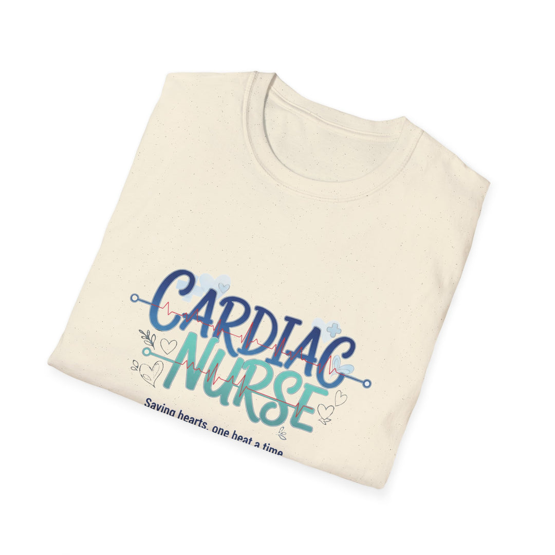 Cardiac Nurse T‑Shirt — "Saving Hearts, One Beat at a Time" Caring Healthcare Tee