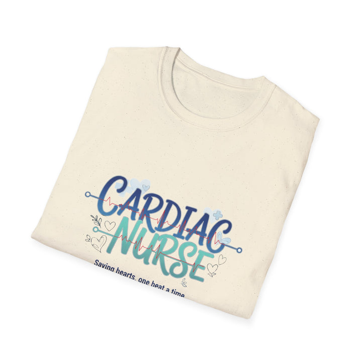 Cardiac Nurse T‑Shirt — "Saving Hearts, One Beat at a Time" Caring Healthcare Tee