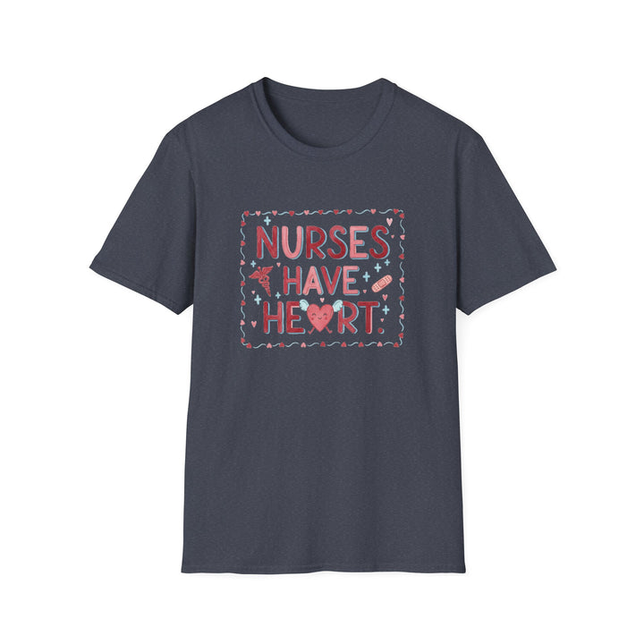 Nurse T-Shirt — "Nurses Have Heart" Heartbeat Nursing Tee