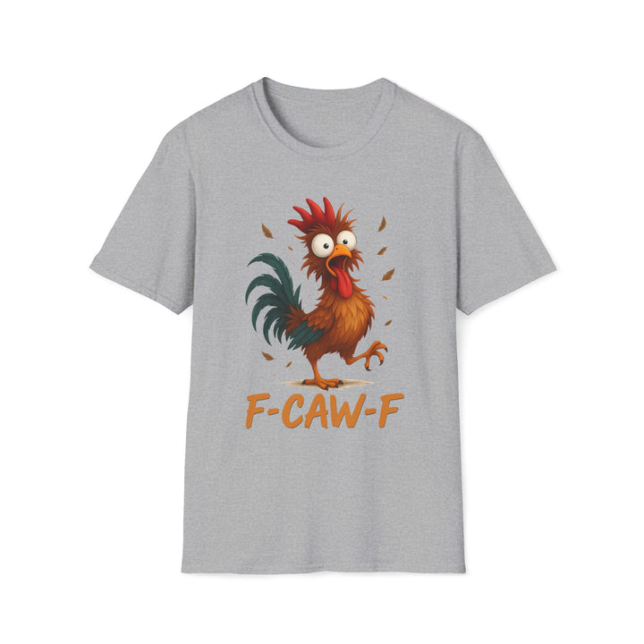 Rooster Graphic Tee – Funny "F-CAW-F" Chicken T-Shirt