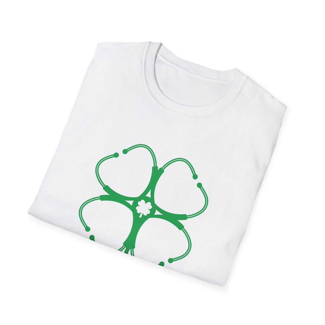Stethoscope Clover T-Shirt — Nurse & Doctor Medical Shamrock Tee