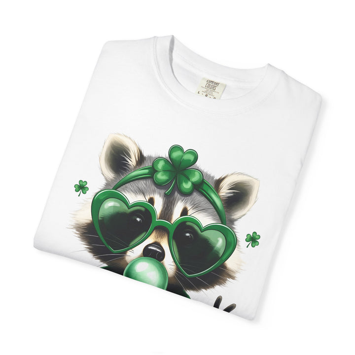 Nurse Raccoon T-Shirt — Cute Lucky Shamrock Bubble Gum Tee