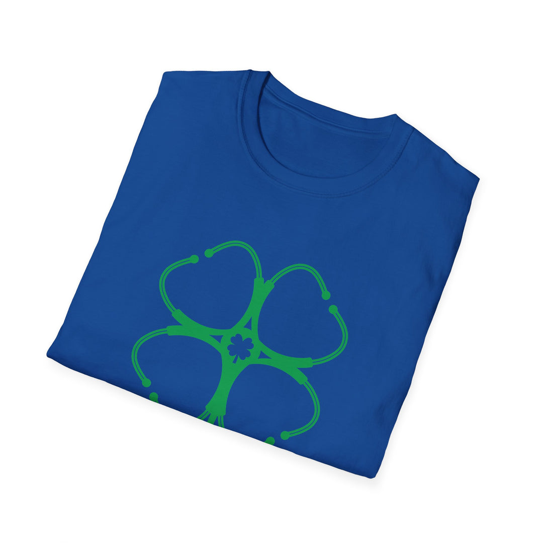 Stethoscope Clover T-Shirt — Nurse & Doctor Medical Shamrock Tee