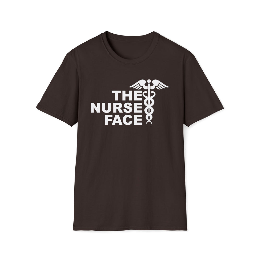 Nurse Face T-Shirt — Caduceus Medical Humor Tee for Nurses