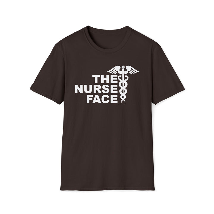 Nurse Face T-Shirt — Caduceus Medical Humor Tee for Nurses