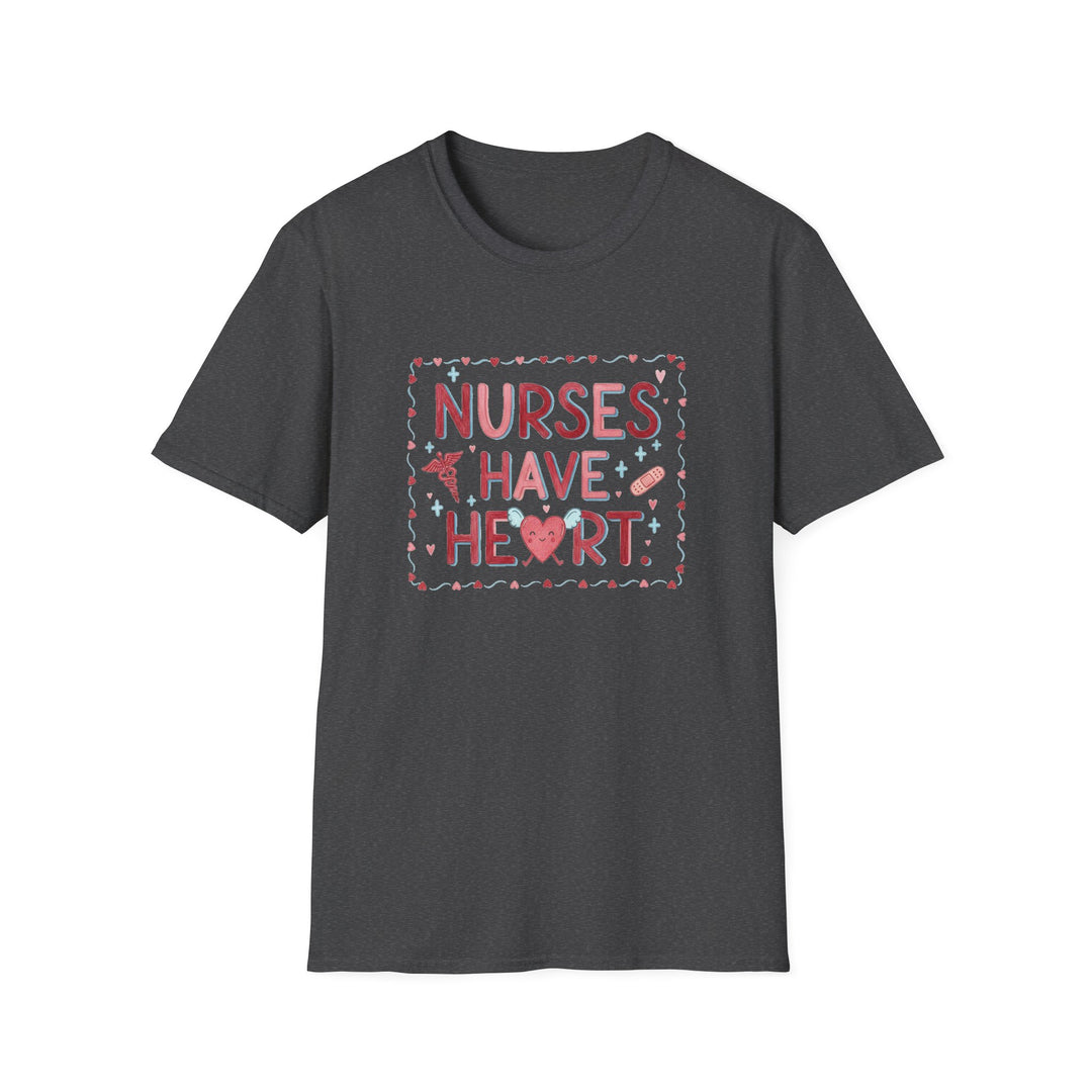 Nurse T-Shirt — "Nurses Have Heart" Heartbeat Nursing Tee