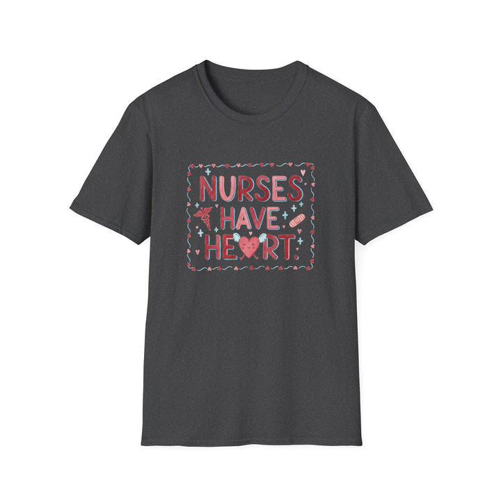 Nurse T-Shirt — "Nurses Have Heart" Heartbeat Nursing Tee