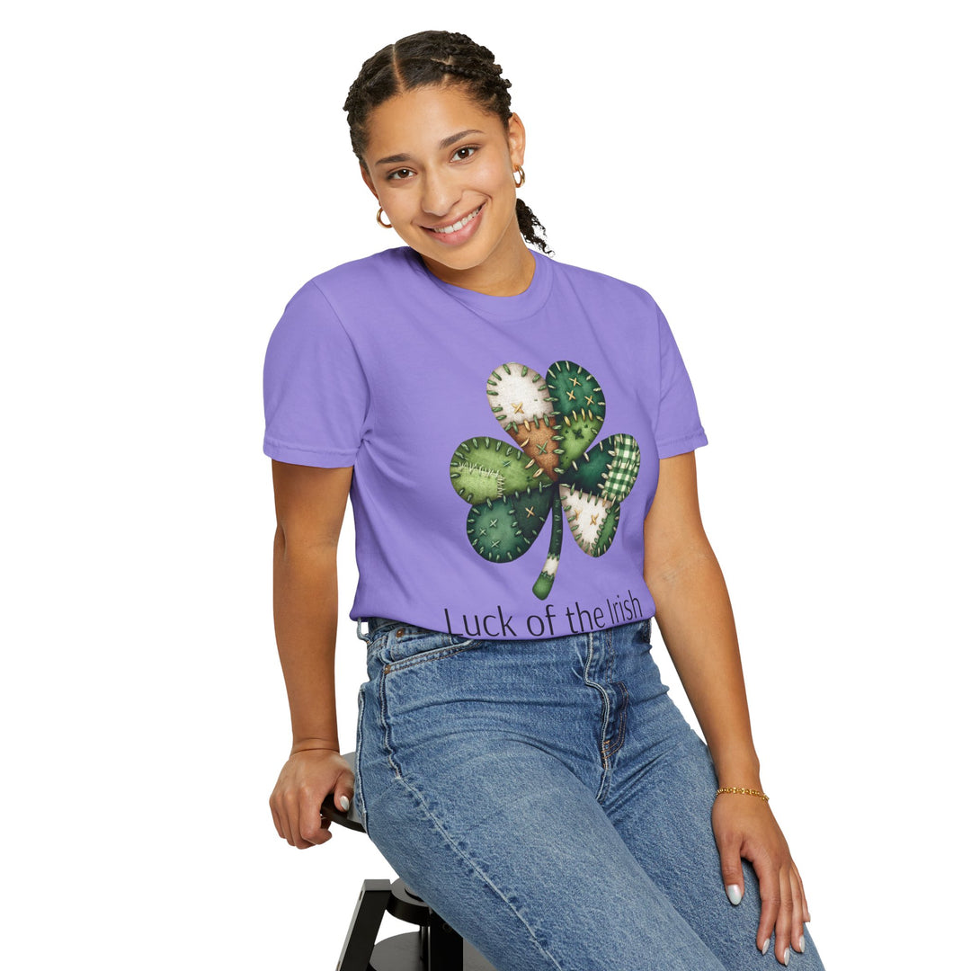 Nurse Shamrock T-Shirt — "Luck of the Irish" Patchwork Clover Tee