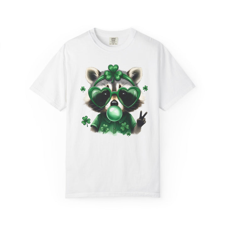 Nurse Raccoon T-Shirt — Cute Lucky Shamrock Bubble Gum Tee
