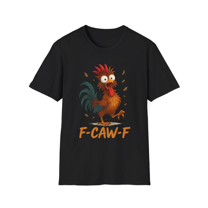 Rooster Graphic Tee – Funny "F-CAW-F" Chicken T-Shirt