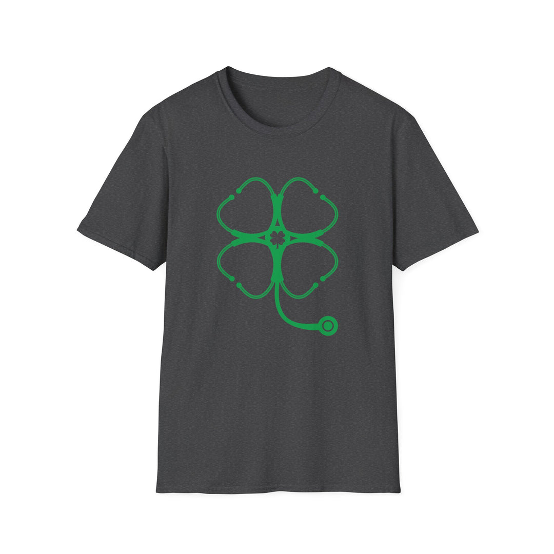 Stethoscope Clover T-Shirt — Nurse & Doctor Medical Shamrock Tee