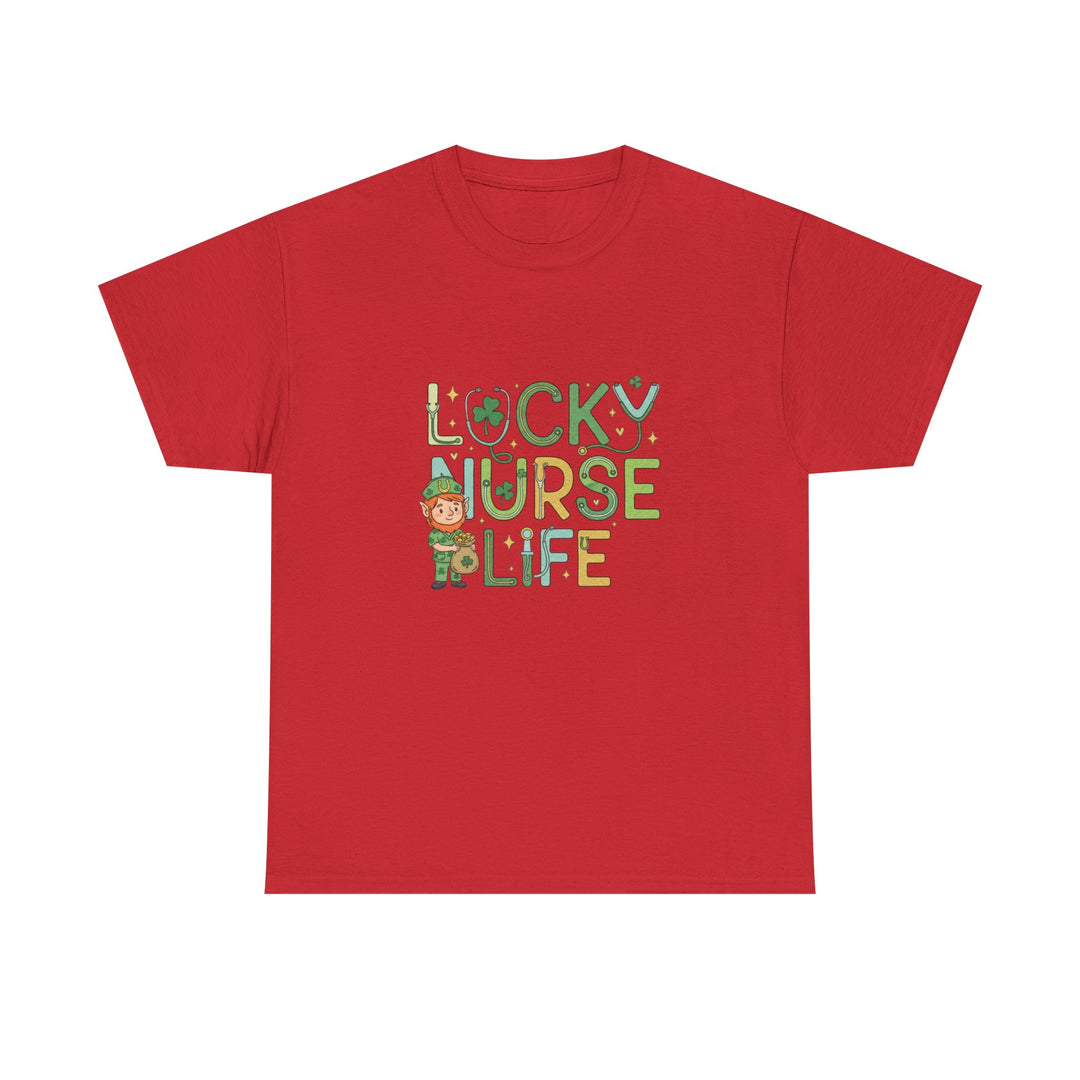 Nurse Tee — “Lucky Nurse Life” Shamrock Healthcare Shirt
