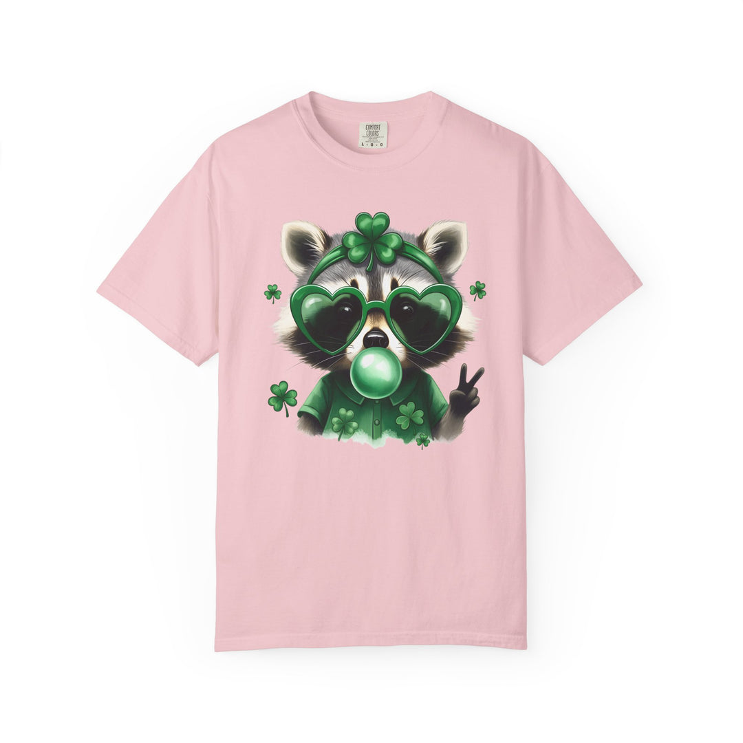 Nurse Raccoon T-Shirt — Cute Lucky Shamrock Bubble Gum Tee