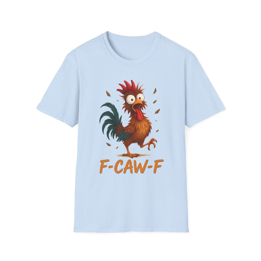 Rooster Graphic Tee – Funny "F-CAW-F" Chicken T-Shirt
