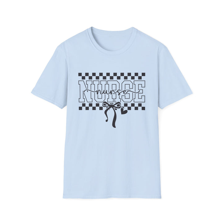 Nurse Ribbon Checkerboard T-Shirt — Nursing Gift Tee