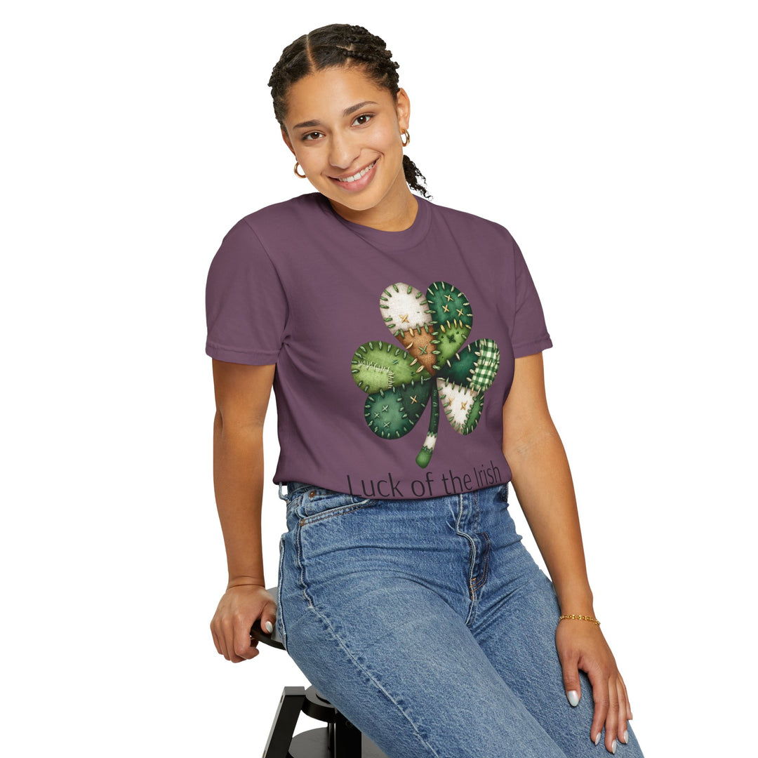 Nurse Shamrock T-Shirt — "Luck of the Irish" Patchwork Clover Tee