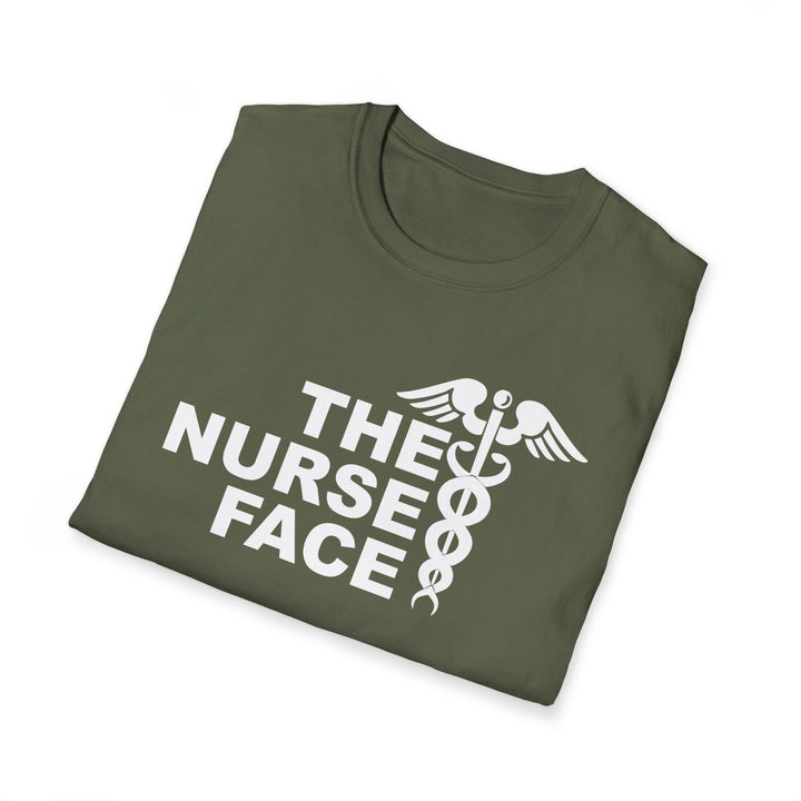 Nurse Face T-Shirt — Caduceus Medical Humor Tee for Nurses