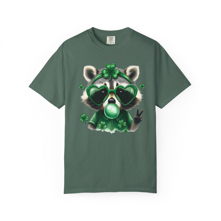 Nurse Raccoon T-Shirt — Cute Lucky Shamrock Bubble Gum Tee