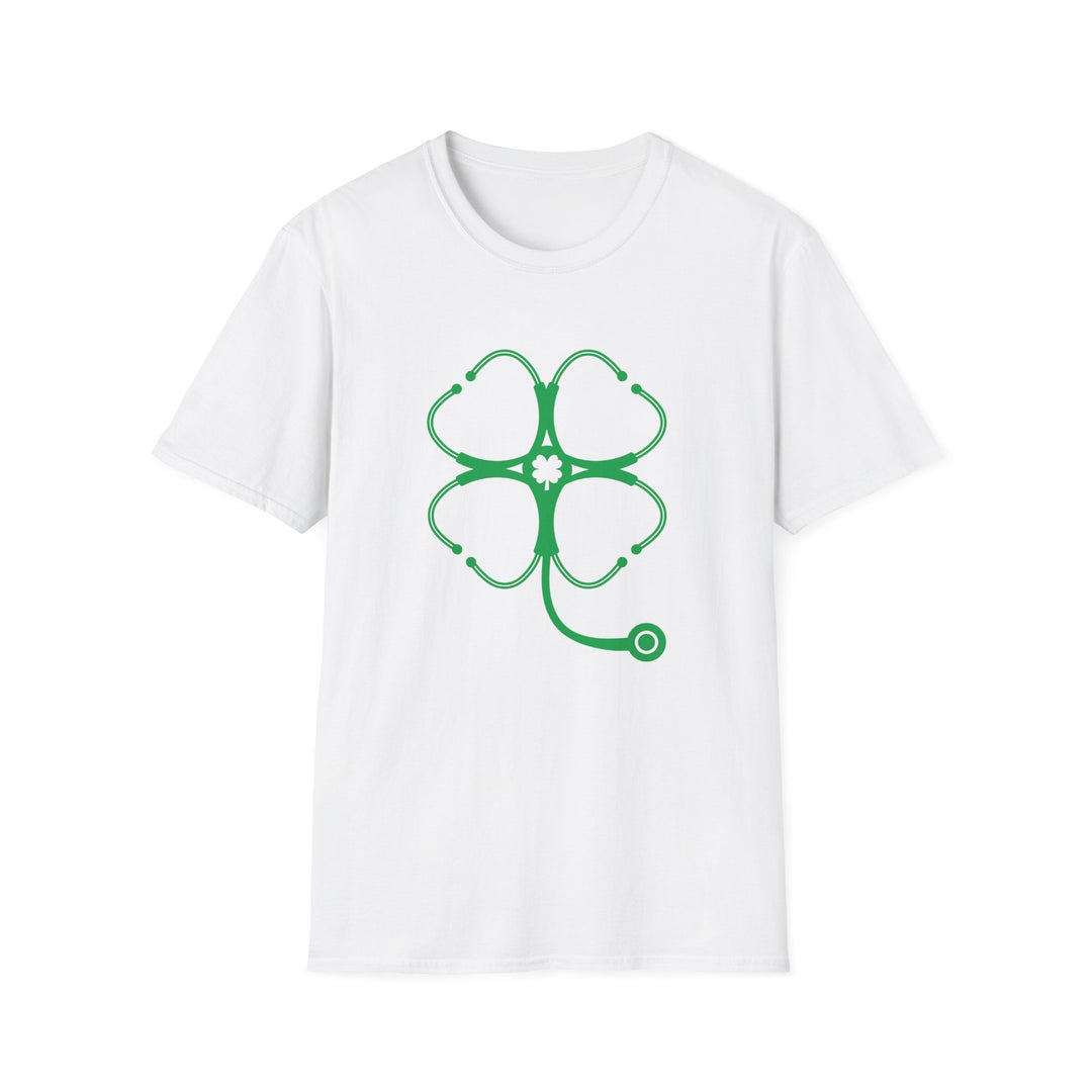 Stethoscope Clover T-Shirt — Nurse & Doctor Medical Shamrock Tee