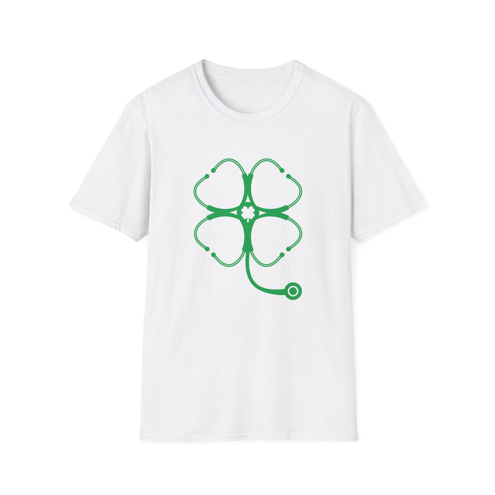 Stethoscope Clover T-Shirt — Nurse & Doctor Medical Shamrock Tee