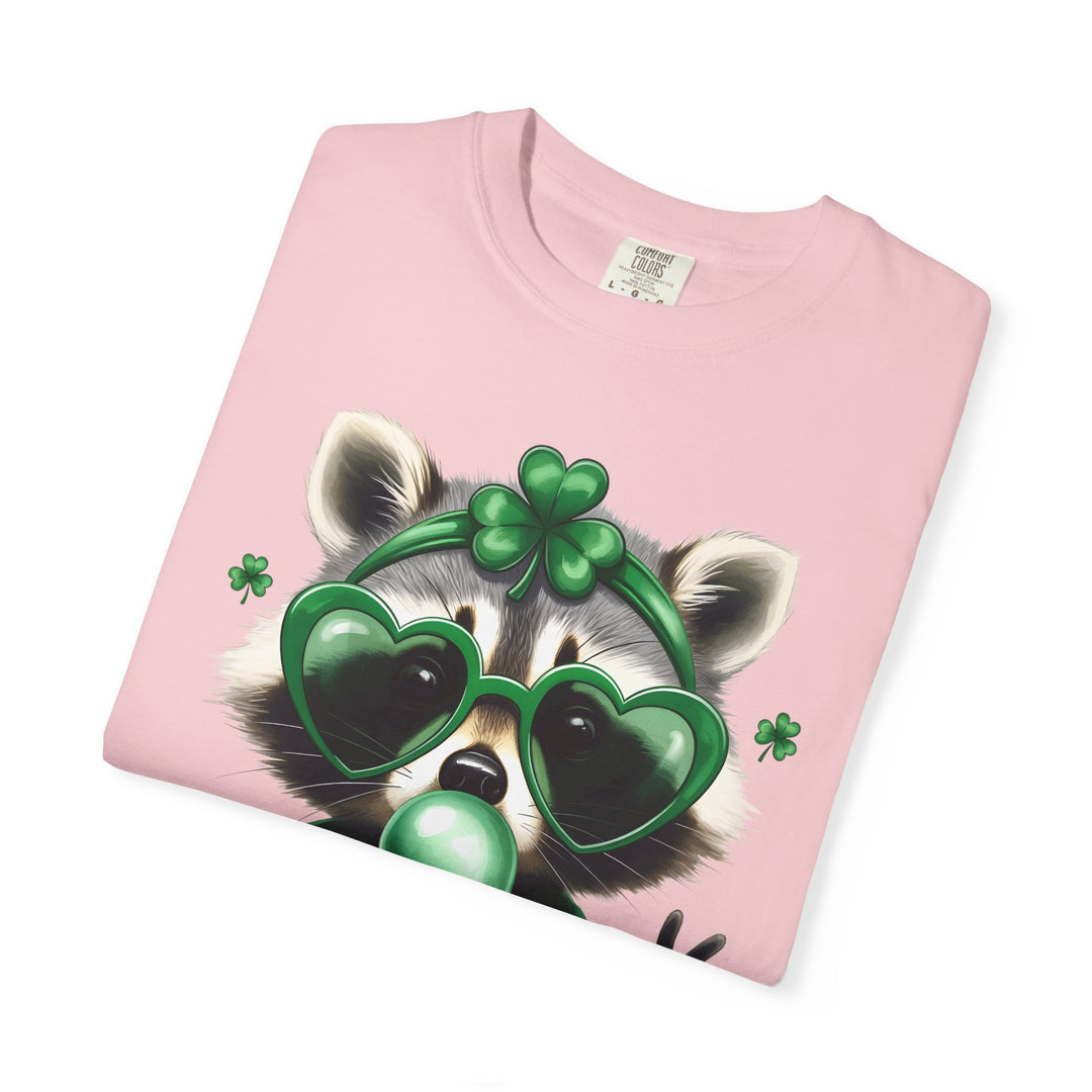 Nurse Raccoon T-Shirt — Cute Lucky Shamrock Bubble Gum Tee