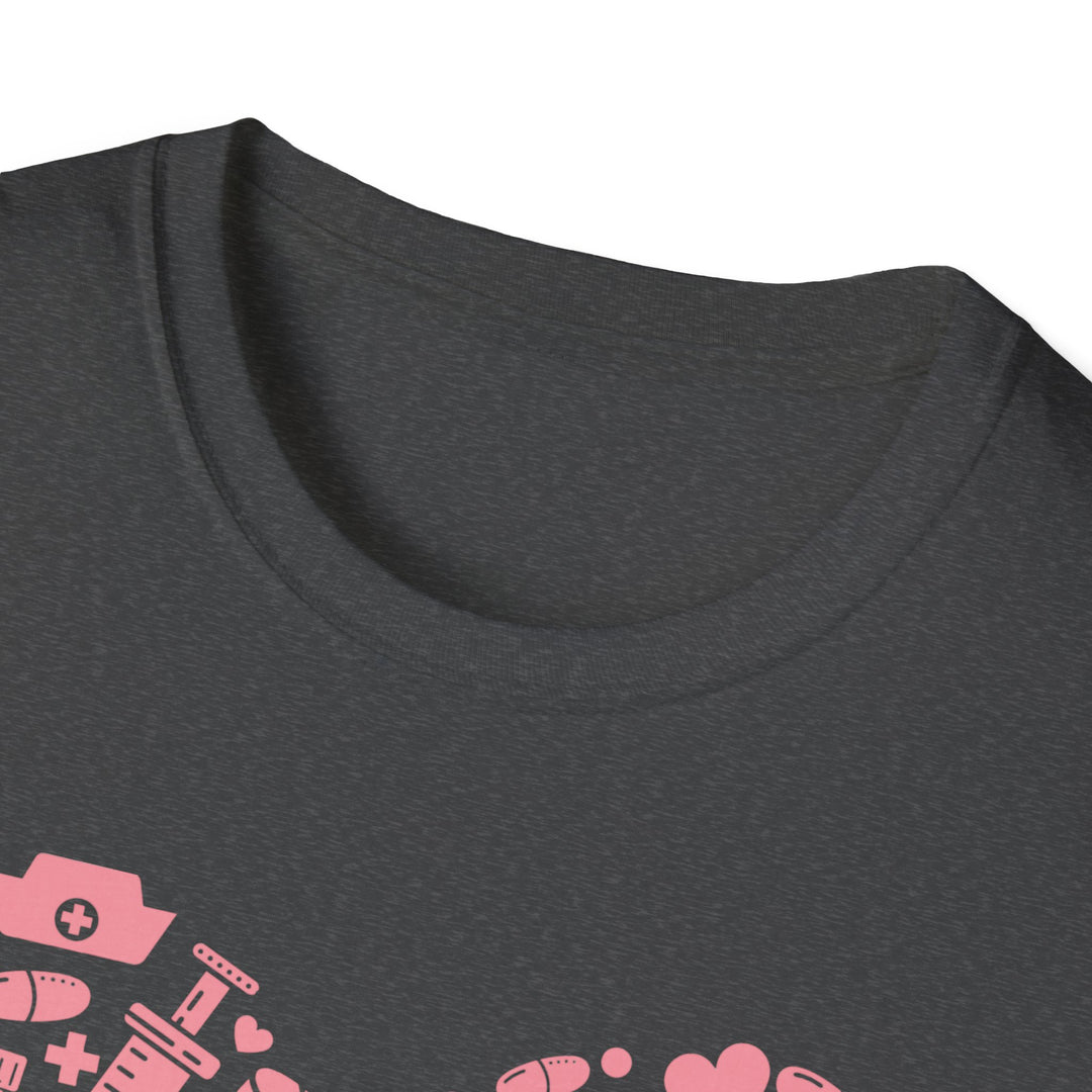 Heart Icon Pattern T-Shirt — Pink Valentine Love Graphic Tee