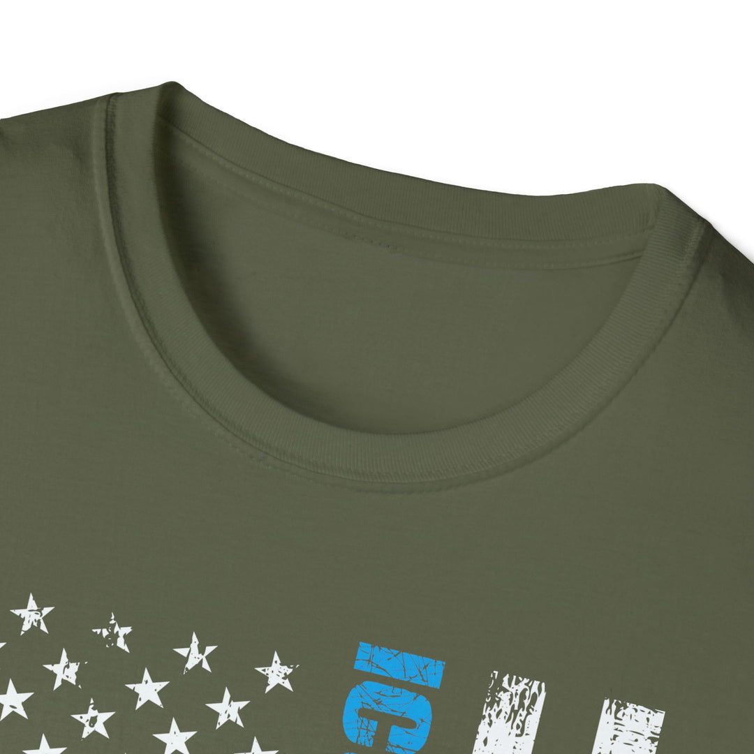 ICU Nurse American Flag T-Shirt — Thin Blue Line EMS Star of Life Tee