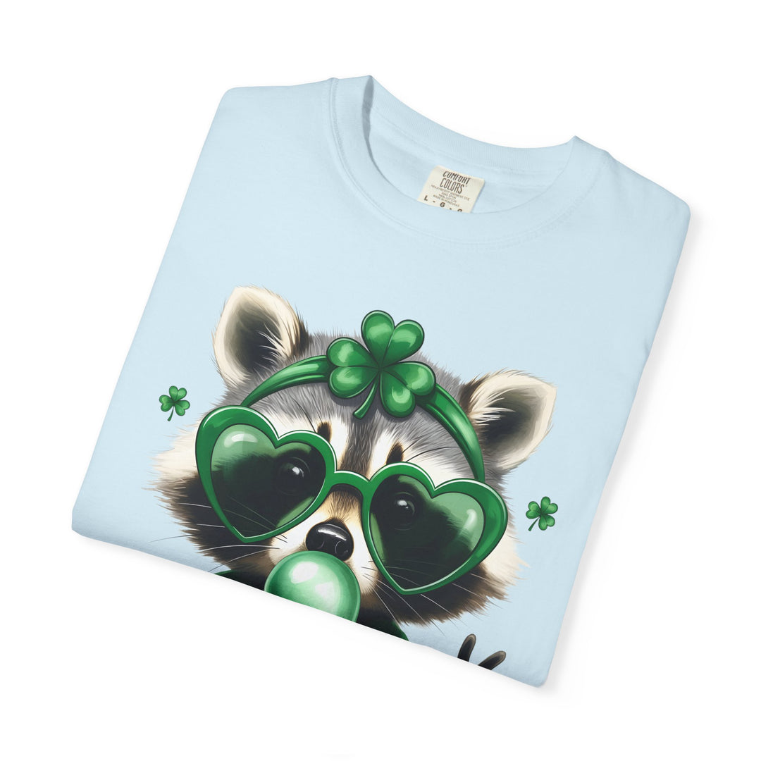 Nurse Raccoon T-Shirt — Cute Lucky Shamrock Bubble Gum Tee