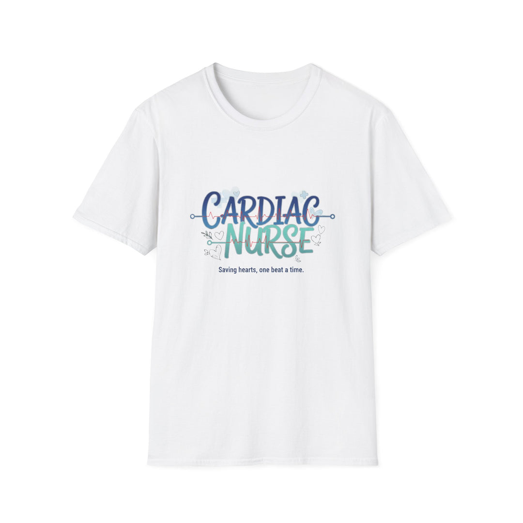 Cardiac Nurse T‑Shirt — "Saving Hearts, One Beat at a Time" Caring Healthcare Tee