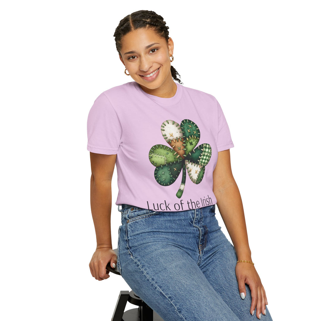 Nurse Shamrock T-Shirt — "Luck of the Irish" Patchwork Clover Tee
