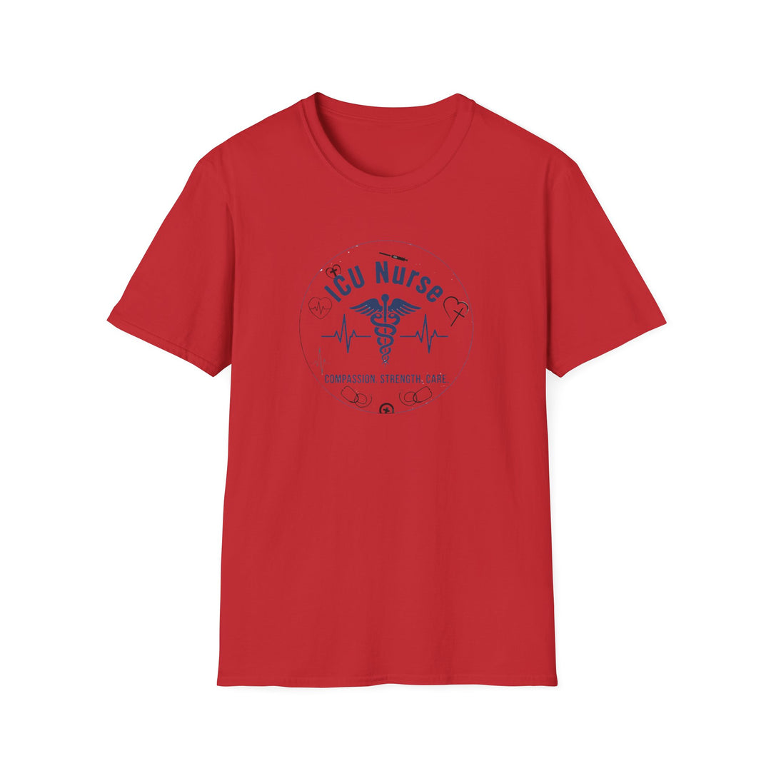 ICU Nurse T-Shirt – Compassion Strength Care Graphic Tee