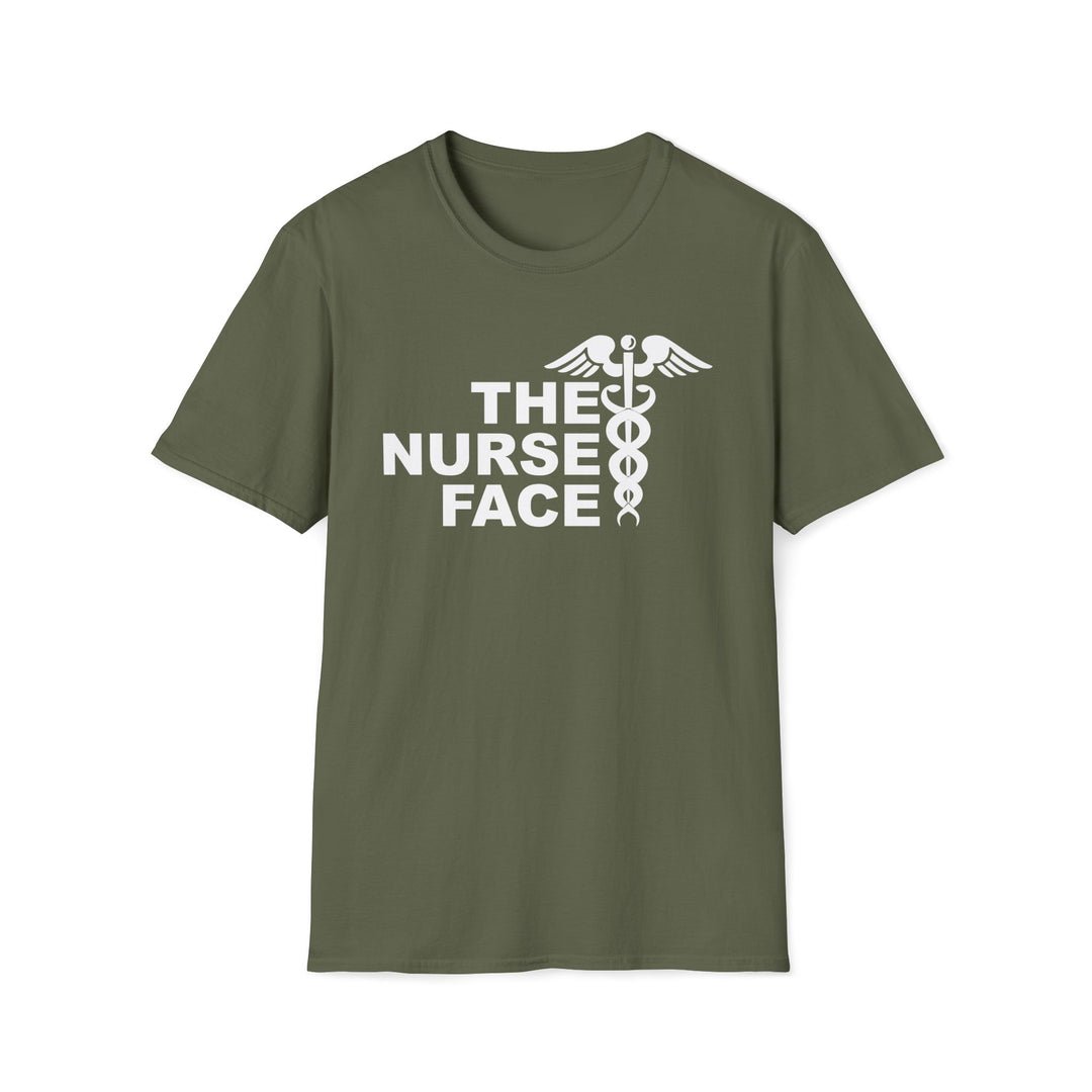 Nurse Face T-Shirt — Caduceus Medical Humor Tee for Nurses