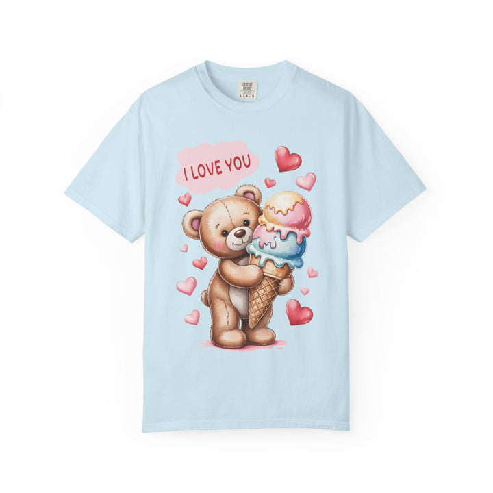 Cute Teddy Bear "I Love You" Ice Cream Valentine T-Shirt