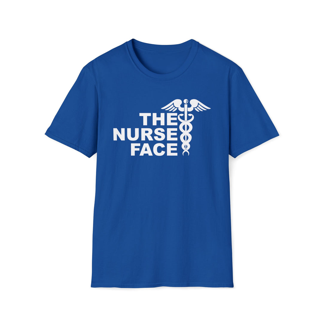 Nurse Face T-Shirt — Caduceus Medical Humor Tee for Nurses