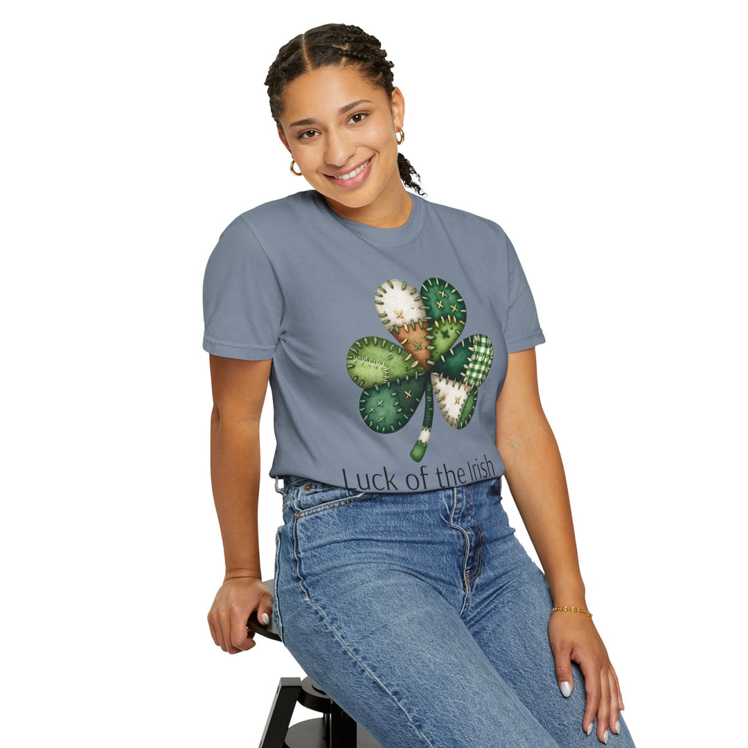 Nurse Shamrock T-Shirt — "Luck of the Irish" Patchwork Clover Tee