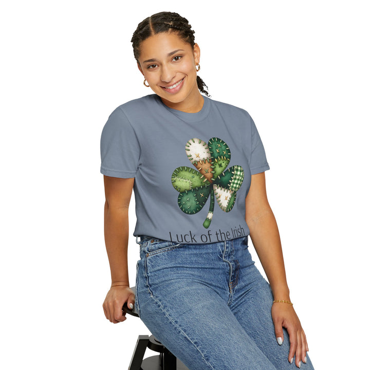 Nurse Shamrock T-Shirt — "Luck of the Irish" Patchwork Clover Tee