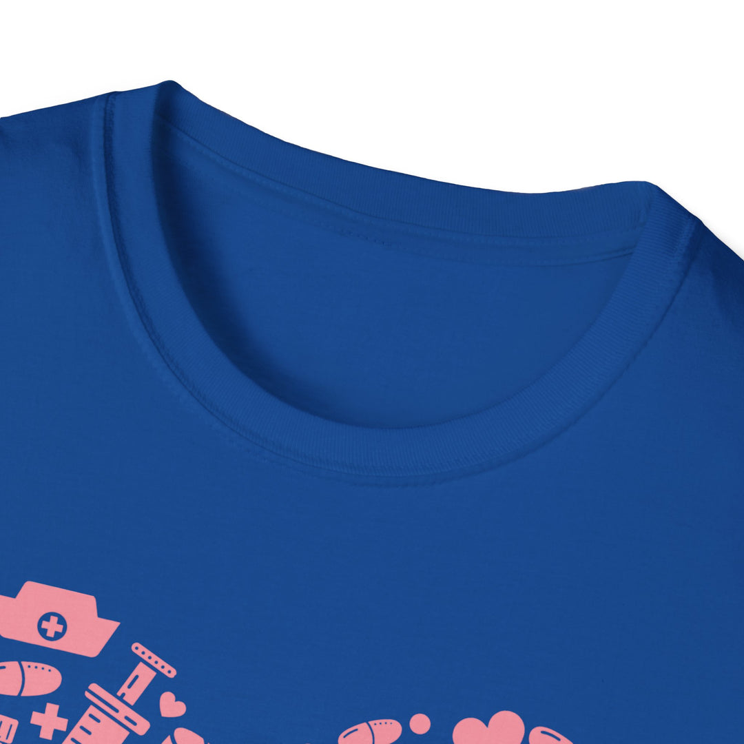 Heart Icon Pattern T-Shirt — Pink Valentine Love Graphic Tee